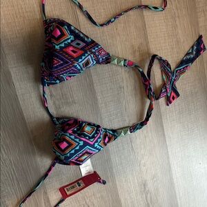 Xhilaration Colorful Geometric Bikini Top
